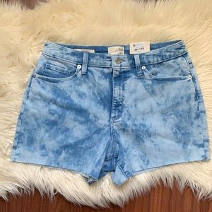 High Rise Midi Tie Dye Shorts  12